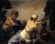 简 巴普蒂斯特 勒尼奥 : The Origin Of Painting Dibutades Tracing The Portrait Of A Shepherd